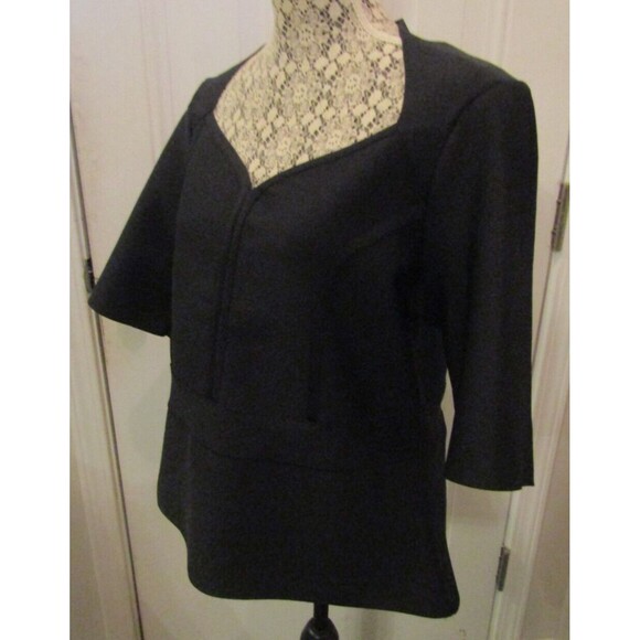 Nicole Miller Sweetheart Top Black Lucy Knit Retail $109 NWT Size XL - Picture 8 of 11